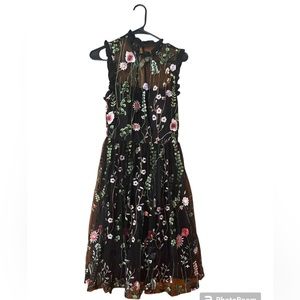 Adorable embroidered flower dress